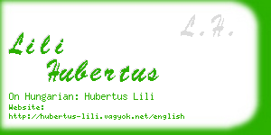 lili hubertus business card